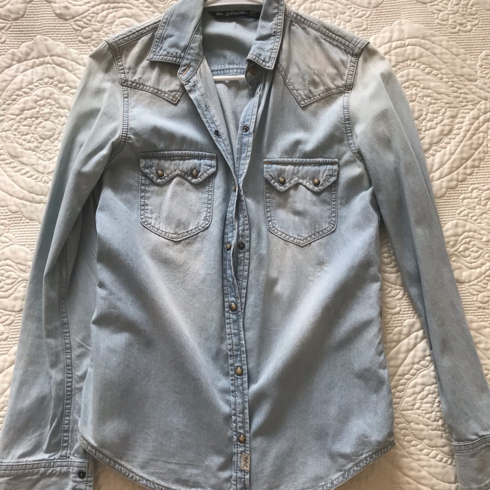 Zara denim shirt